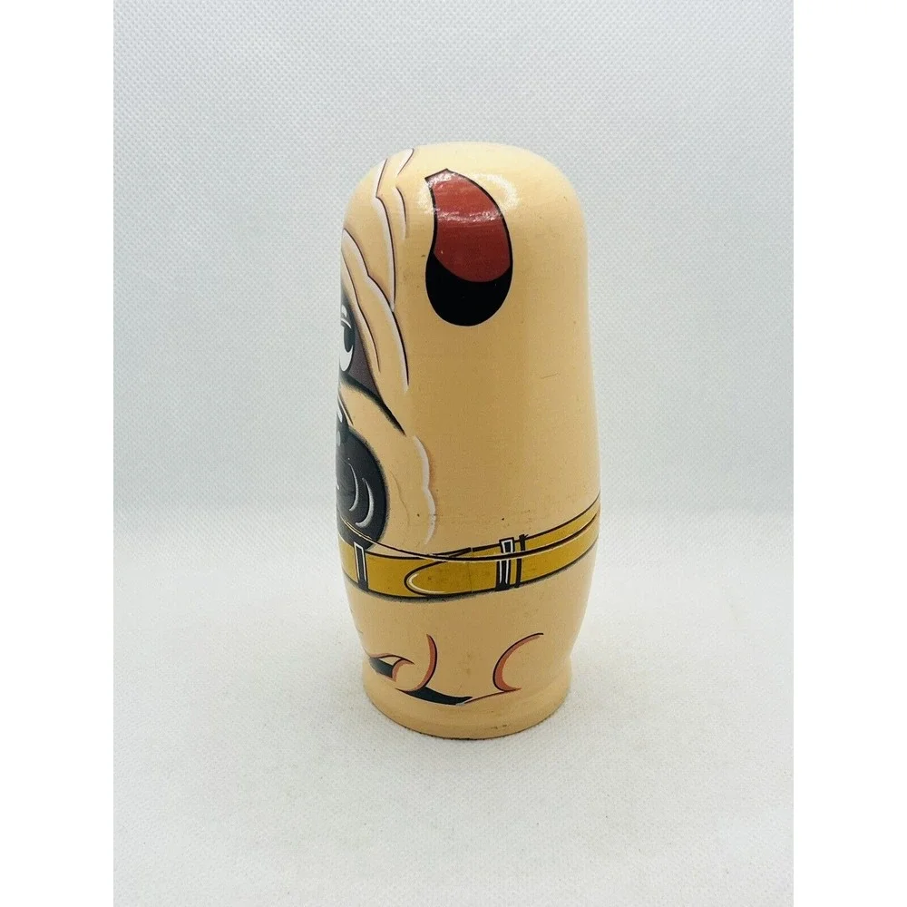 4 Piece Wooden Russian Nesting Dolls Cute Dogs‎ Theme Set of 4